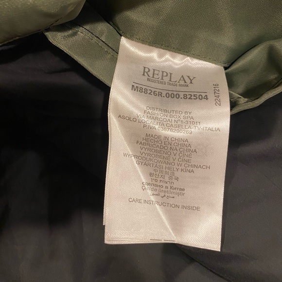 **LIKE NEW** REPLAY Embroidered Bomber Jacket with Patchwork. Size M. - Picture 8 of 9